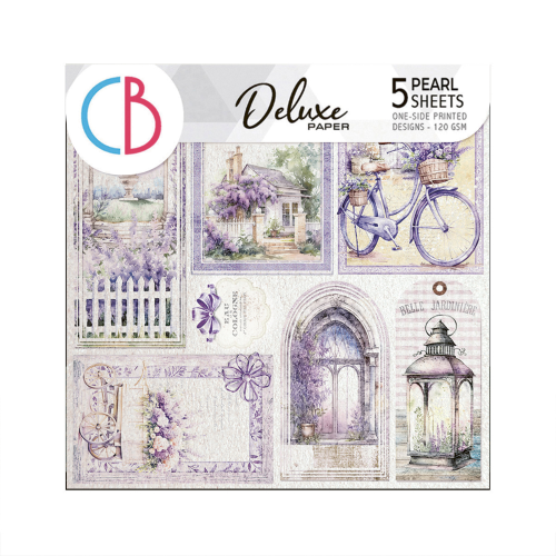 Deluxe Morning in Provence Pearl Paper 6"x6" 5/Pkg