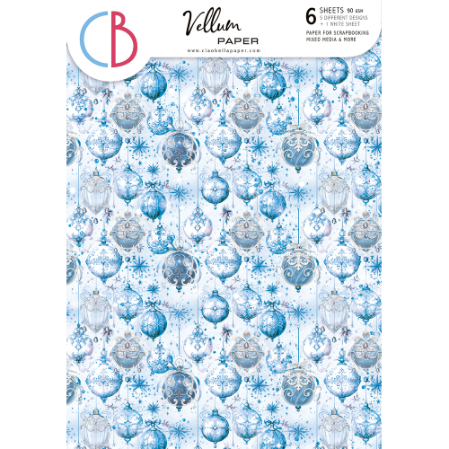 Vellum Elegance of Blue  Paper Patterns A4 6/Pkg