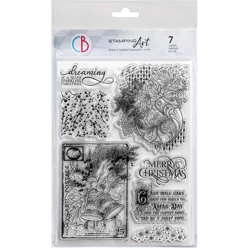 Clear Stamp Set 6"x8" Silver Bells