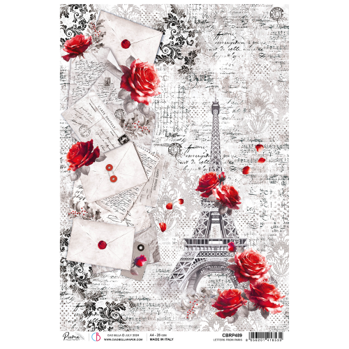Rice Paper A4 Letters from Paris