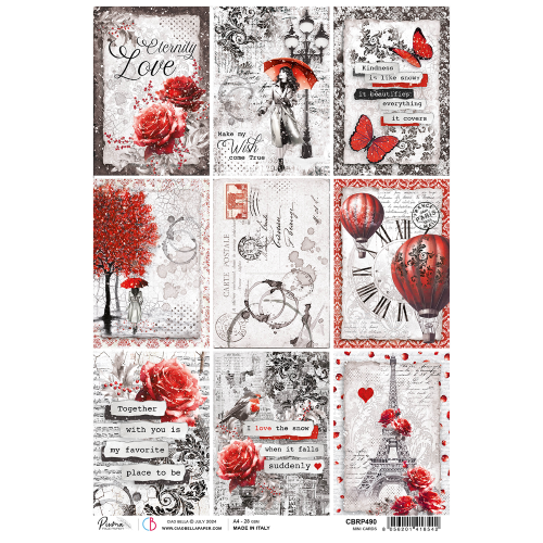 Rice Paper A4 Loveling Mini Cards