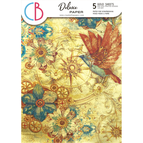 Esprit de Voyage Deluxe Paper Gold A4 5/Pkg