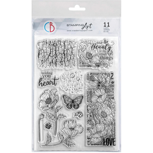 Clear Stamp Set 6"x8"  Flourishing Scarlet