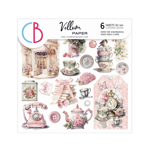 Vellum Timeless Memories Fussy Cut 6"x6" 6/Pkg